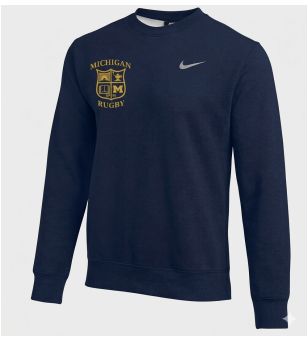 Nike Men's Club Fleece Crew Navy