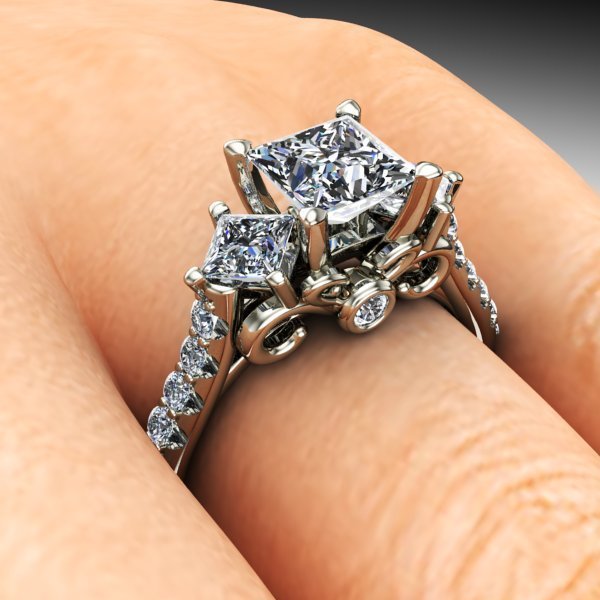 Bridal 3 Stone Design 1B