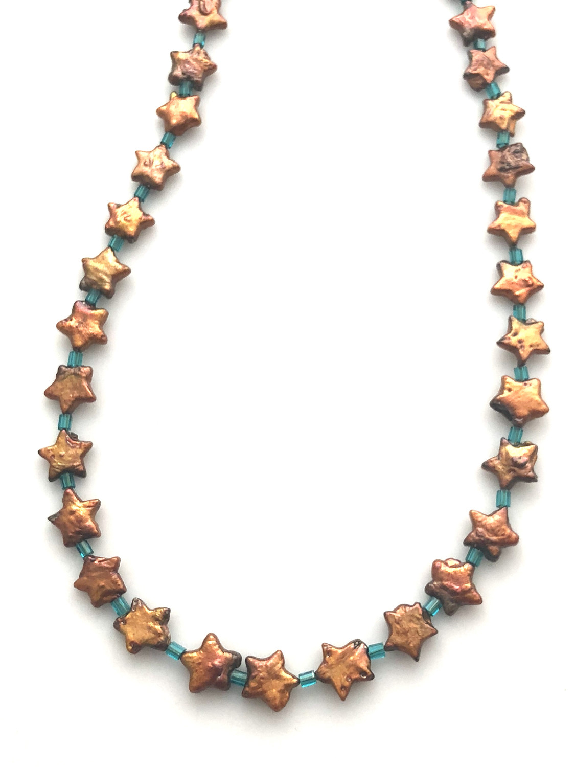 NYMP Golden Dyed Cultured Freshwater Pearls - Star Shaped