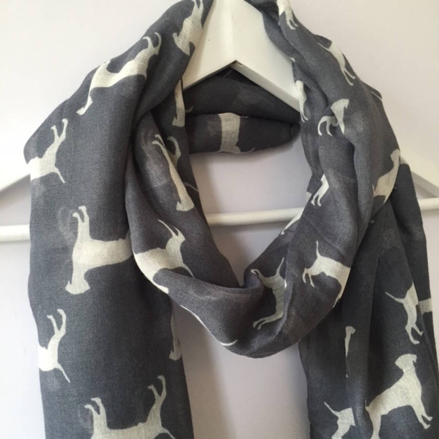 Grey Labrador Scarf 