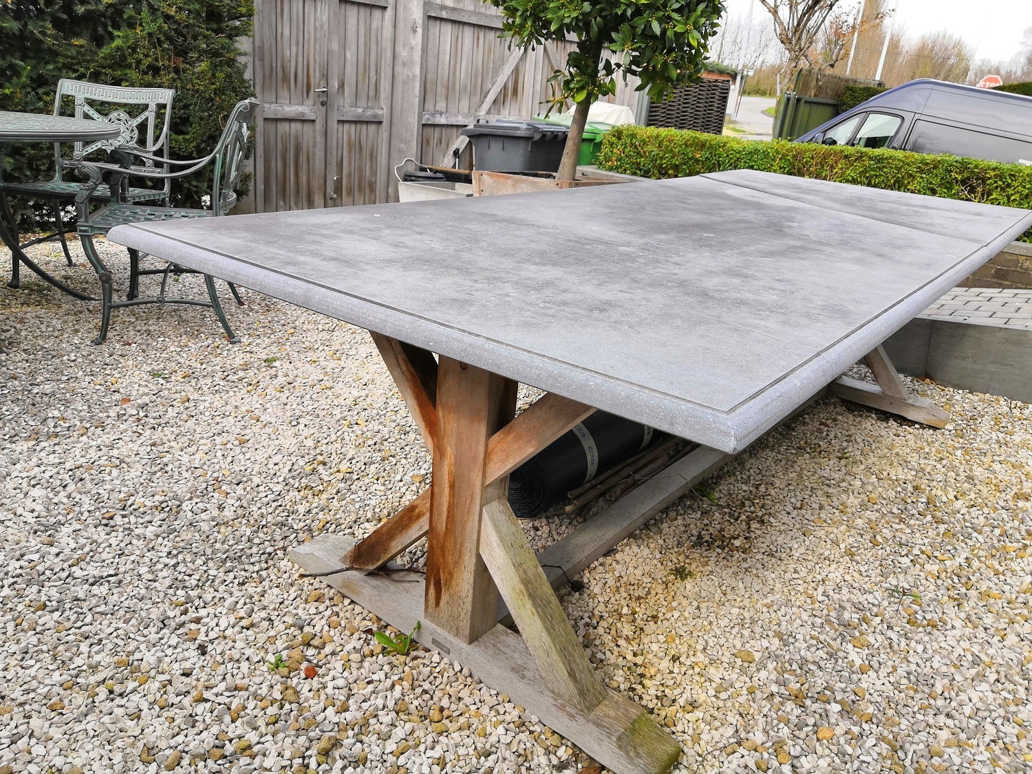 Enorm mooie teakhouten onderkader Enorm mooie teakhouten onderkader