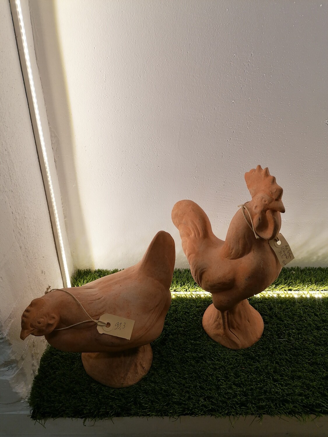 Haan en hen koppeltje in terracotta