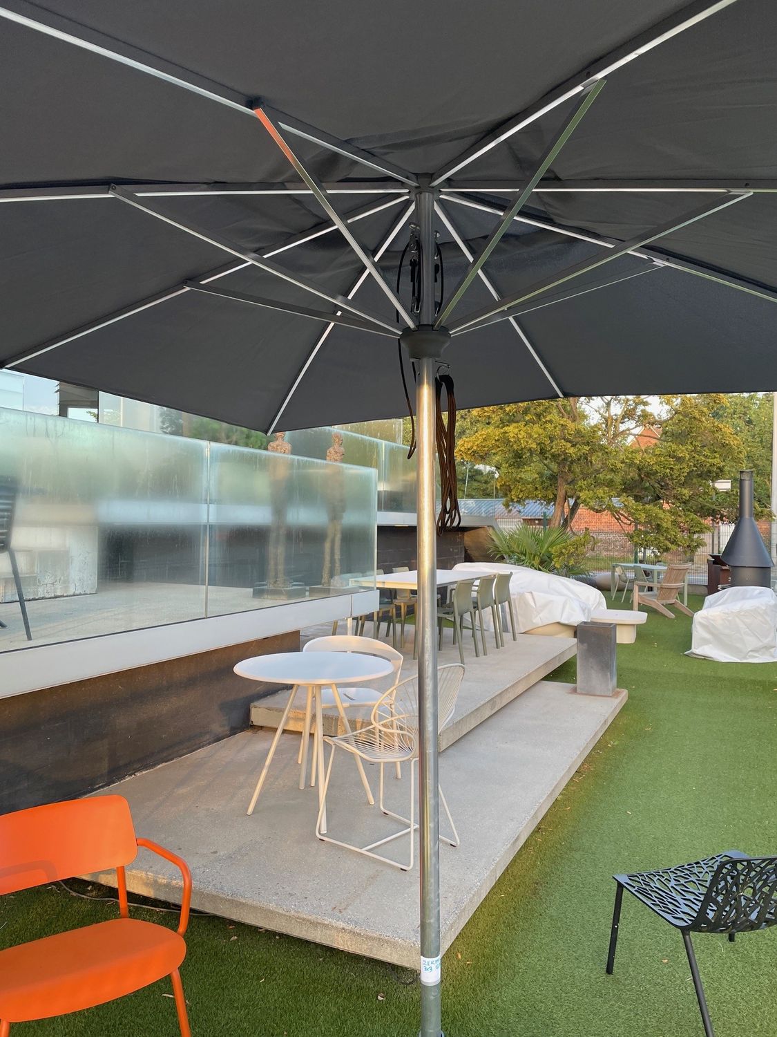 aluminium parasol 3x3 antraciet mast 48mm