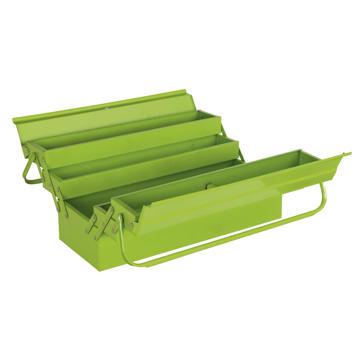 SEALEY Cantilever Toolbox 4 Tray 530MM Hi-Vis Green