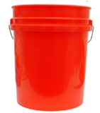 GRIT GUARD BUCKET ONLY) 5 GALLON RED WHITE BLACK BLUE, Colours: Red