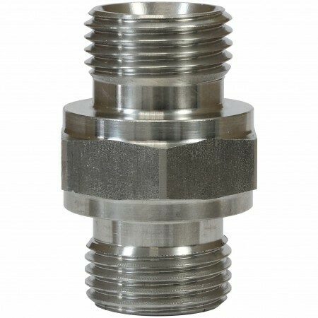 Male to Male Zinc Plated Double Adaptor - 3/8&quot;M to 3/8&quot;M