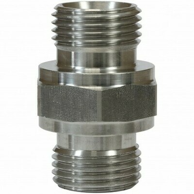 Male to Male Zinc Plated Double Adaptor - 3/8&quot;M to 3/8&quot;M