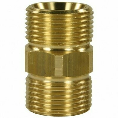 Male to Male Brass Hose Connector Adaptor - M22 M x M22 M