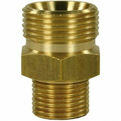 Male to Male Brass Quick Screw Nipple - M22 M to 3/8&quot;M with AGR cone
