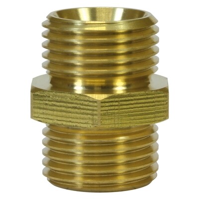 BRASS ¼&quot;M x ¼&quot;M Nipple