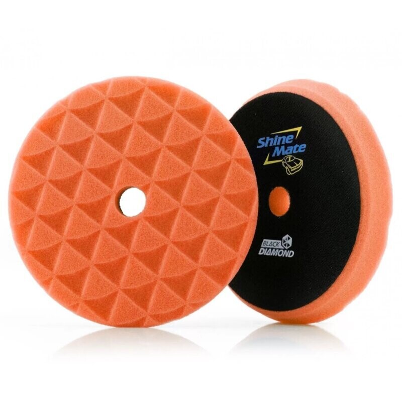 ShineMate - Black Diamond Orange Light Cutting Pad 7&quot;