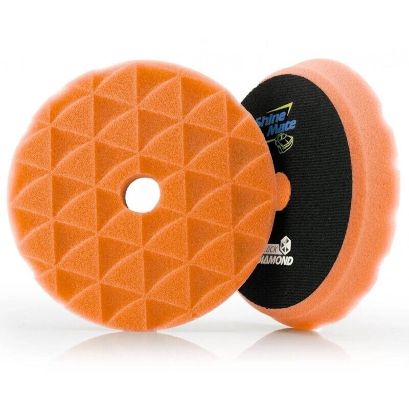 ShineMate - Black Diamond Orange Light Cutting Pad 6&quot;