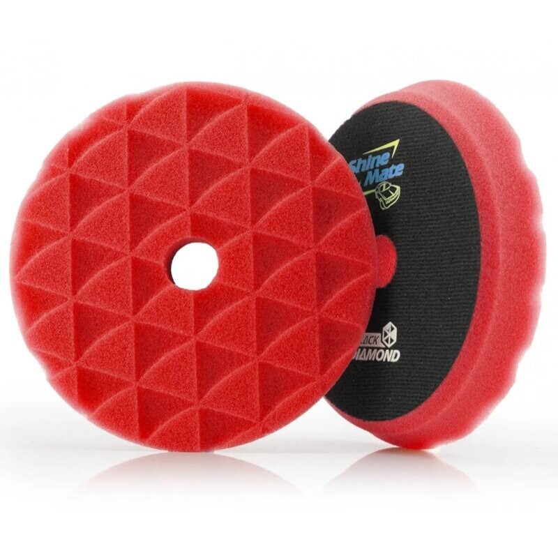 ShineMate - Black Diamond Red Finishing Pad 6&quot;