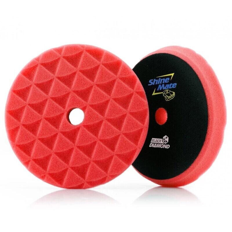 ShineMate - Black Diamond Red Finishing Pad 7&quot;