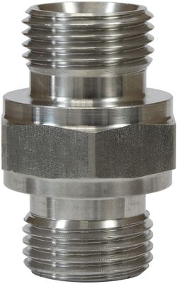 ¼&quot;M x ¼&quot;M Stainless Steel Double Adapter