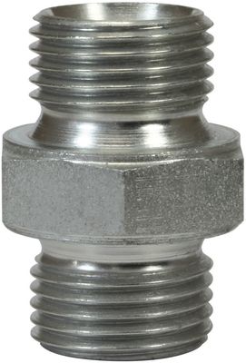 Male to Male Zinc Plated Double Adaptor - ¼&quot;M to ¼&quot;M