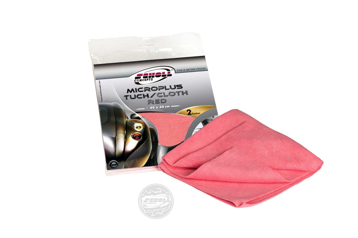 Scholl MicroPLUS Polishing Cloth 40 x 40 cm Red