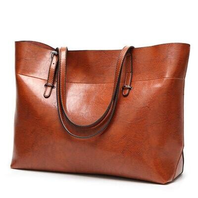 Women Top-Handle Bags Casual PU Leather Handbag Women Double Strap Good Quality Wear-resistant Big Tote Shoulder Bags for Woman