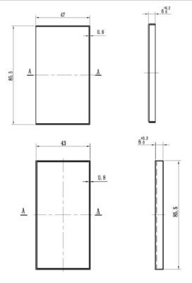 Uzlikas virai stikla durvīm RIGA, 6-10mm, 45kg, anod