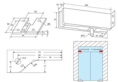 Apakšējā eņģe, korpuss (bottom patch fitting) " ZIP: