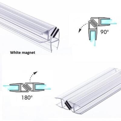 Blīvējums dušai ar magnētu stikls/stikls 180, 6mm stiklam, caurspīdīgs, L=2.5m