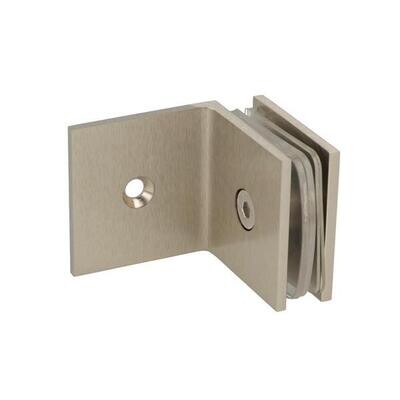 Stiprinājums stiklam BERNI SS, siena/stikls 90 grādi, 44x44x17mm, 8-10mm stiklam