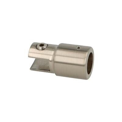 Caurules turētājs stikls/griesti 19mm caurulei, pulēts