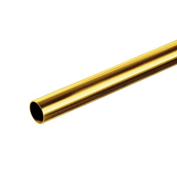 SS304 caurule D19x1300mm ar 0.8mm sienu, pulēts misiņa pārklājums