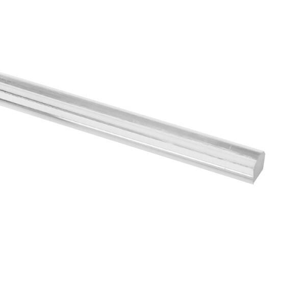 Akrila caurspīdīgs valnītis 10x10mm, izturīgs risinājums dušas konstrukcijām