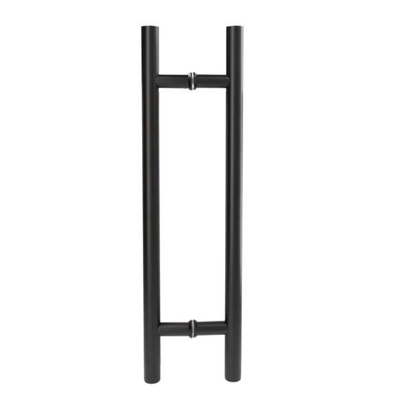 Oder melns stikla durvju rokturis, nerūsējošais tērauds SS304, D25x400 mm, piemērots 8–12 mm stiklam. Pieejams Artrial, Rīgā