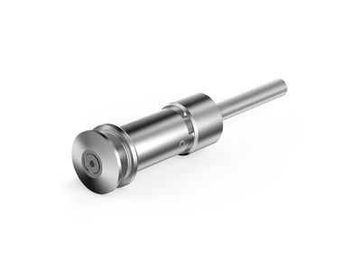 Kompakts stiprinājums stikla sienām, izmērs D30x50mm, ar anodētu INOX pārklājumu