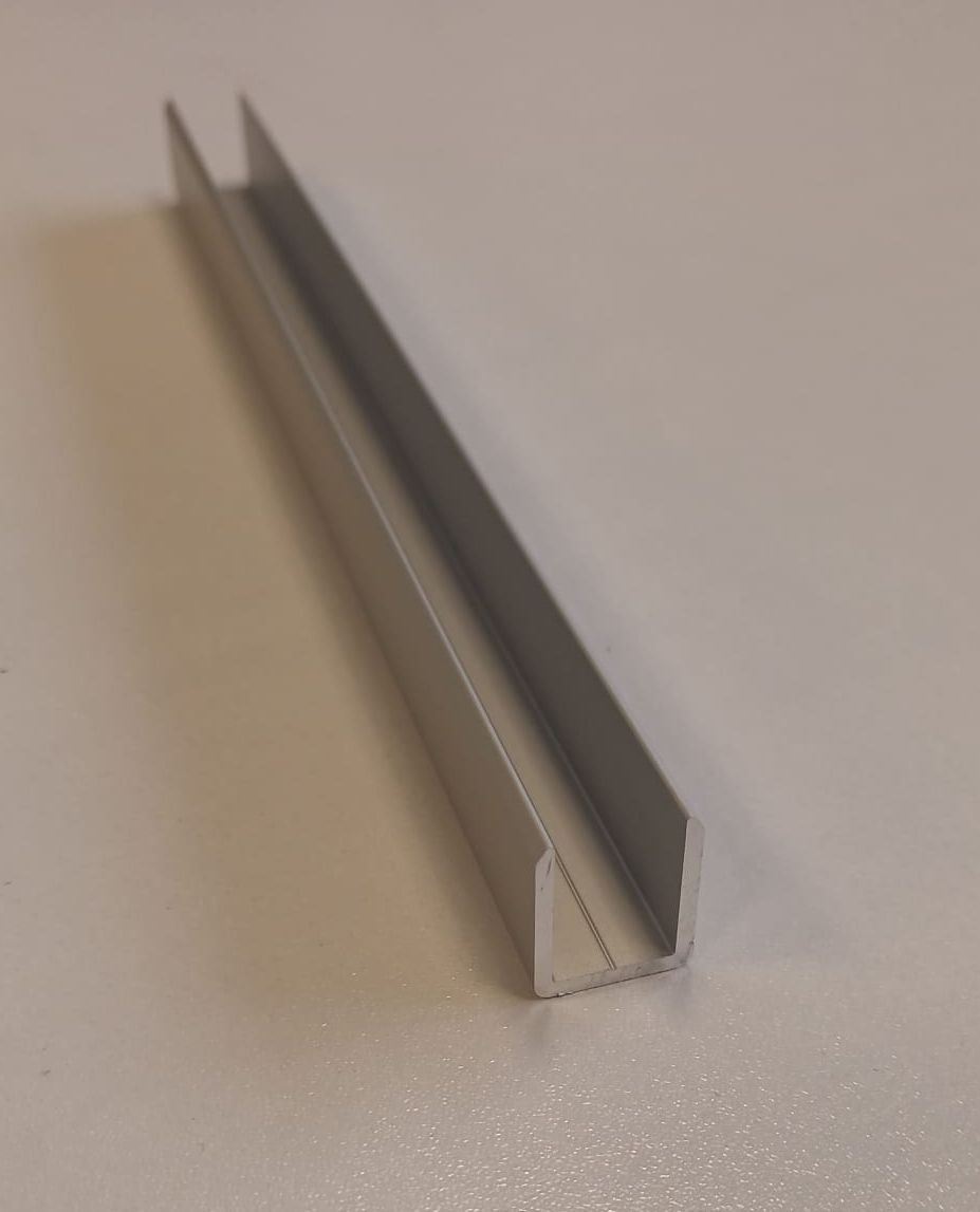 U-Profils 20x17.2x20x2 (13.2mm), L=6m, anodēts
