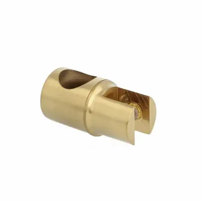 Caurules turētājs gala uz stikla 19mm caurulei, 8-10mm, matēts misiņš