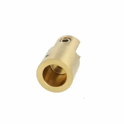 Caurules turētājs pie griestiem uz stikla, 19mm caurulei, 8–10mm stiklam, matēts misiņš