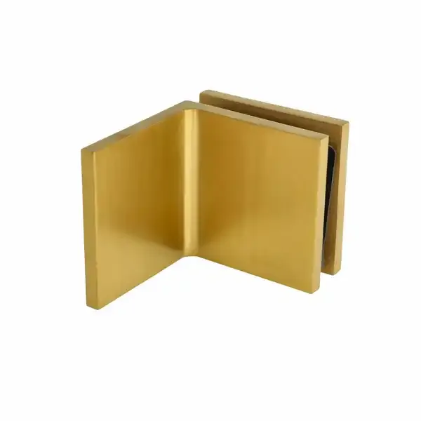 LIMA stikla stiprinājums pie sienas 90° 60x60mm misiņš un nerūsējošais tērauds 6-10 mm stiklam