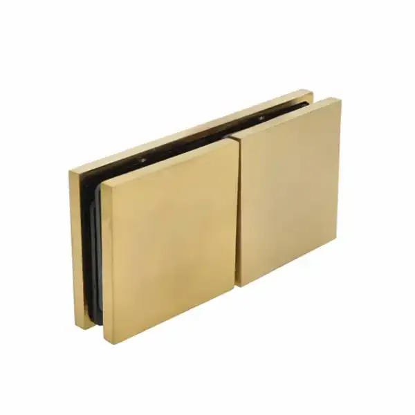 LIMA 180° stikla savienojums 122.4x60x20.5 mm misiņš un nerūsējošais tērauds der 6-10 mm stiklam ar ø14mm urbumu