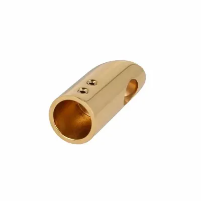 Caurules turētājs pie sienas 19mm caurulei 45 grādos, zelta