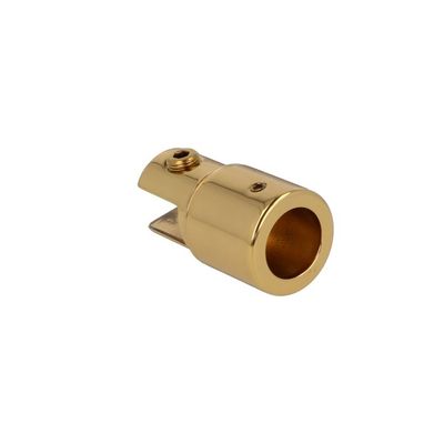 Caurules turētājs stikls/griesti 19mm caurulei, zelta pulēts