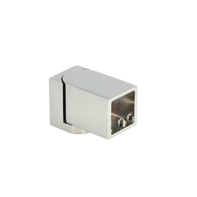 Regulējams sienas turētājs 19x19 mm kvadrātcaurulei pulēta CPL apdare stikla konstrukcijām