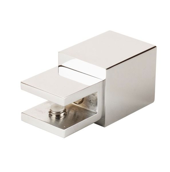 Stikla un griestu turētājs kvadrātcaurulei 19x19mm hromēta CPL apdare 8-10 mm stiklam