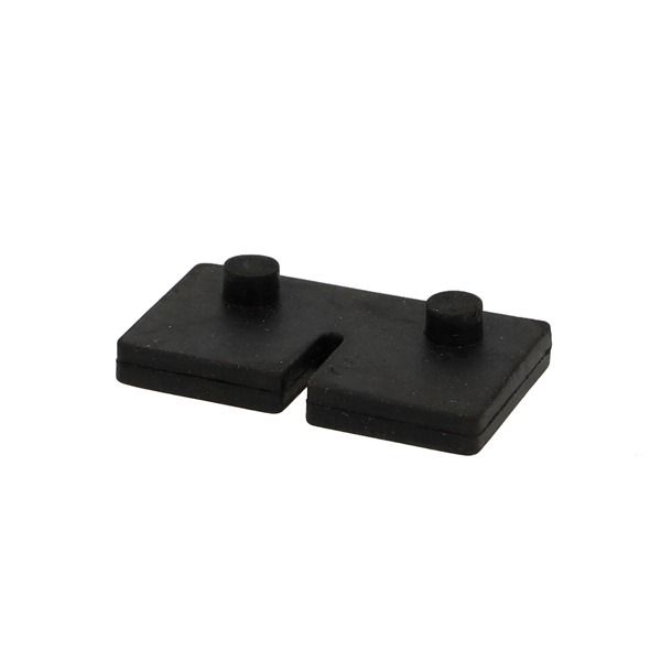 Gumija D melns EPDM kvadrāta tipa SS316 stikla turētājiem 8 mm stiklam 4.26 mm bieza komplektā 2 gabali