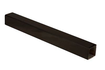 Nerūsējošā tērauda kvadrātcaurule 19×19×1000 mm melna apdare stikla konstrukcijām