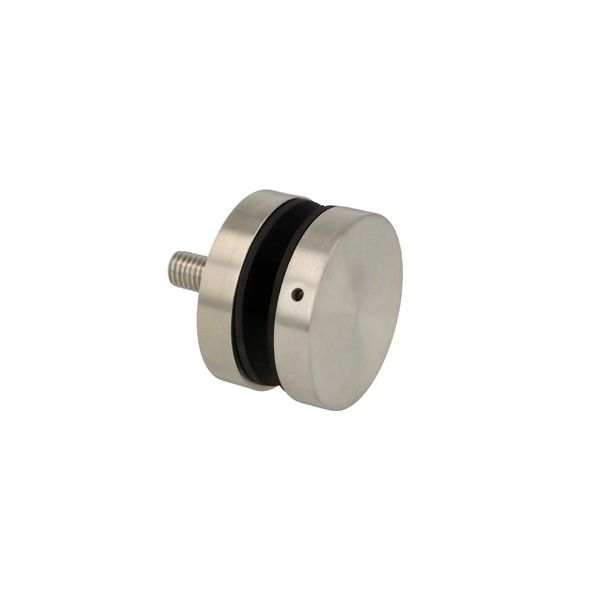 Regulējams punktveida stikla stiprinājums ø50x10 mm SS316 matēts 8-20 mm stiklam ar M10x50 vītņstieni, urbuma diametrs ø14 mm