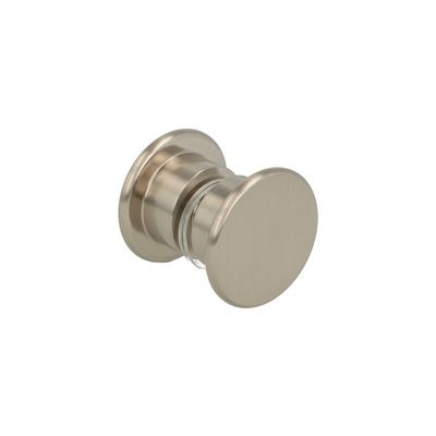 Misiņa durvju rokturis Kiel dušai ar nerūsējoša tērauda apdari 6-12 mm stikla durvīm, ø40 mm