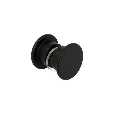 Misiņa durvju rokturis Kiel dušai ar melnu pārklājumu 6-12 mm stikla durvīm, ø40 mm