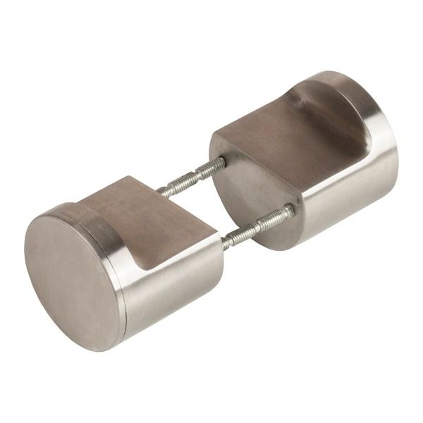 Durvju rokturis ø40x39mm, dobs, izgatavots no nerūsējošā tērauda SS304, piemērots tualetes kabīnēm ar 10-18mm paneļiem