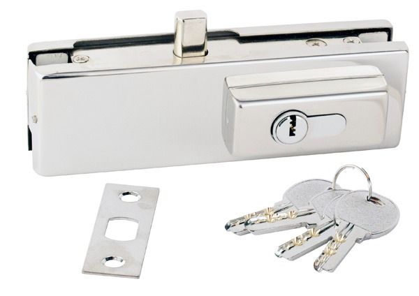 Stūra slēdzene “ZIP” 51x164mm, SS304 pulēts pārklājums, alumīnija korpuss, piemērota 10-12mm stiklam