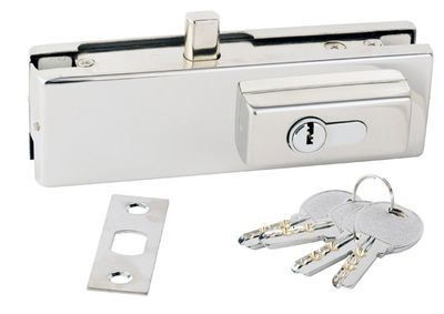 Stūra slēdzene “ZIP” 51x164mm, SS304 pulēts pārklājums, alumīnija korpuss, piemērota 10-12mm stiklam