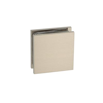 Stikla stiprinājums BERNI, siena/stikls, 180°, SS apdare, 44x44x16mm, piemērots 8-10mm stiklam