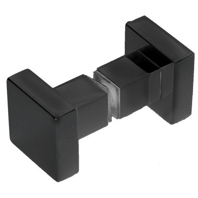 Matēts melns rokturis stikla durvīm, 30x30mm